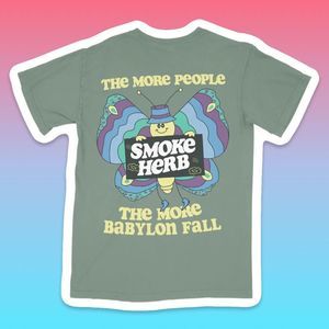 NFID BABYLON WILL FALL T-SHIRT in CYPRUS GREEN / size large​